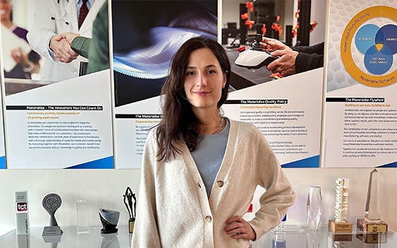 A picture of Viktoriia Titovchenko, Agile Coach and Software Team Leader, at Materialise Ukraine