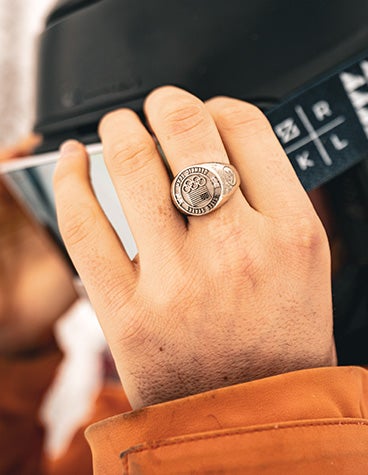 A close-up shot of Olympian Cody Winters wearing Zirkel's goggles.