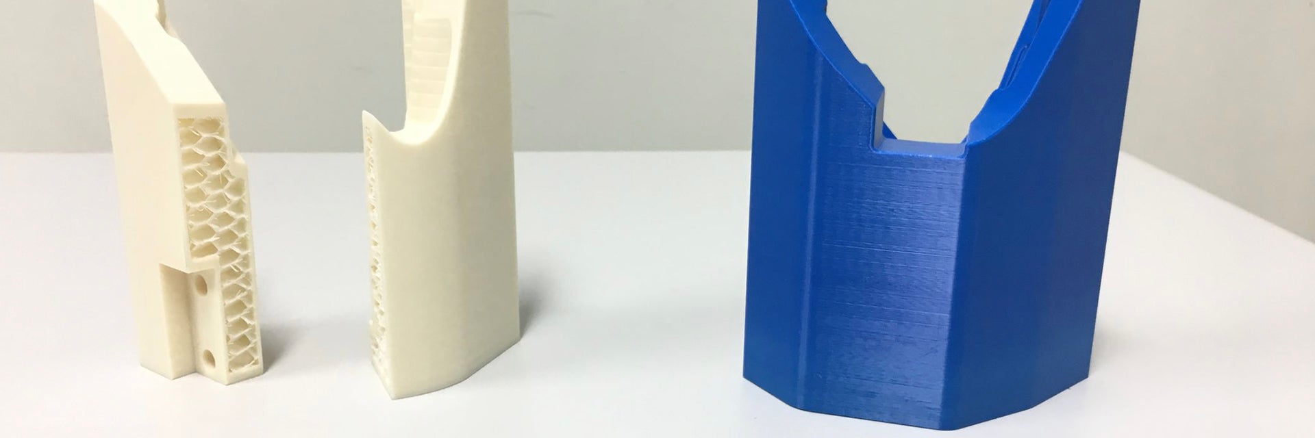 Internal, lightweight structures of 3D-printed jig parts