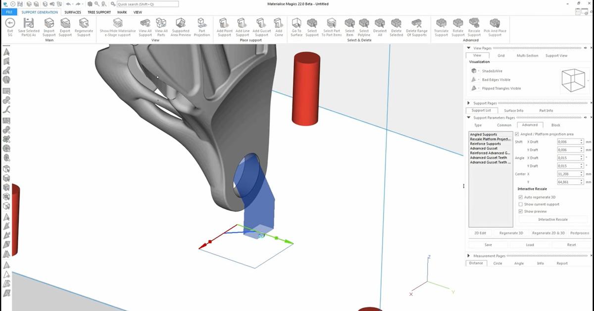 Tutorial: Angled Support Preview and Interactive Rescale | Materialise ...