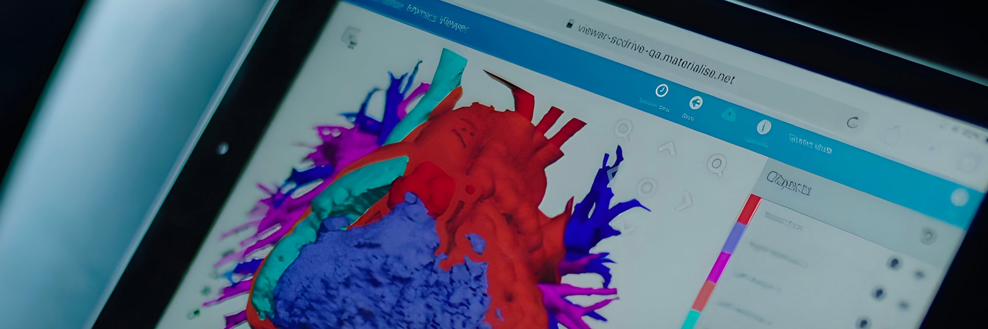 Visual of a heart on a tablet