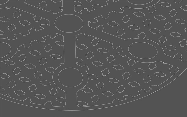 슬라이스 기반 레티스 디자인 클로즈업