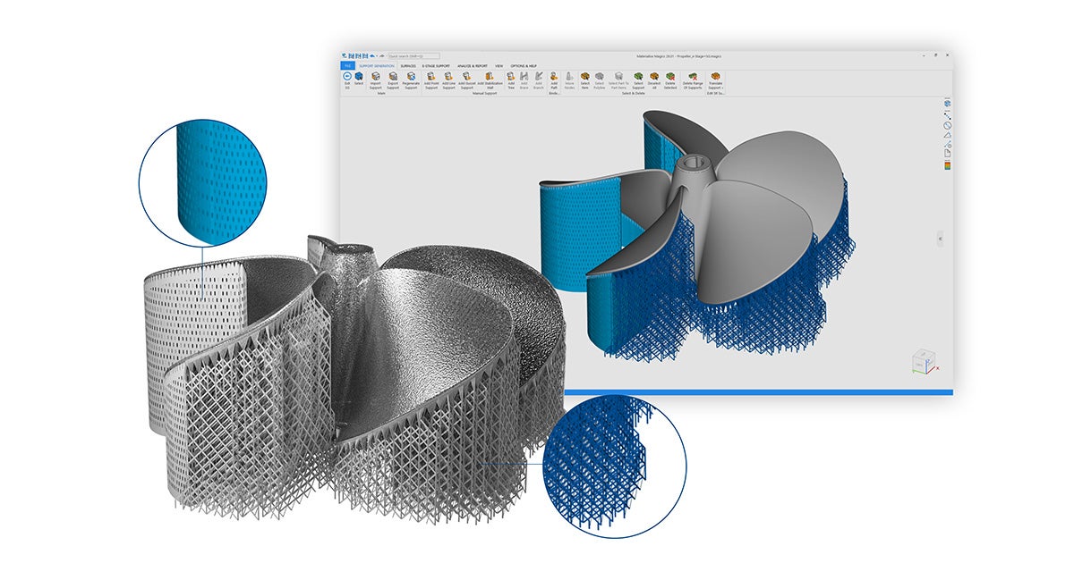 Support Generation Modules for Materialise Magics