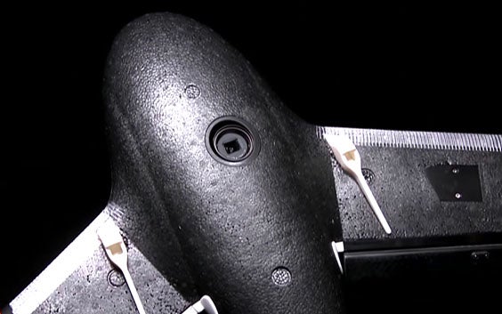 Closeup of the wings of the Gateway x100 