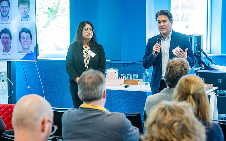 Sujaya Rao and Dr. Juling Ong answering questions after their sessions.