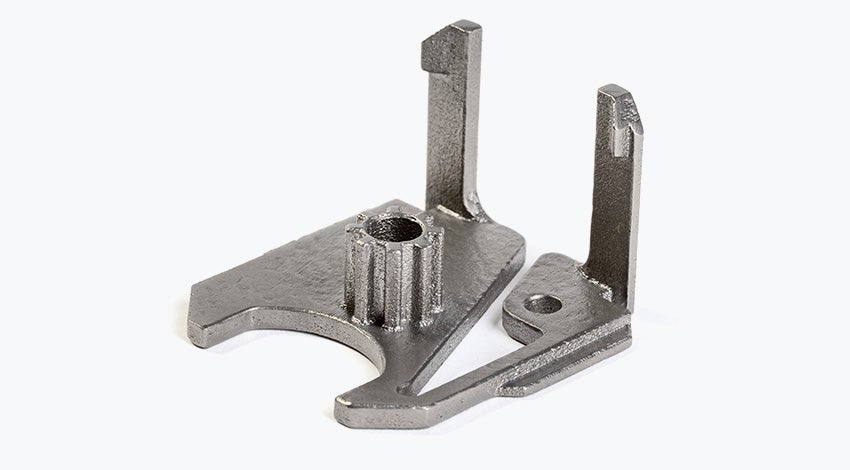 Lufthansa's metal 3D-printed titanium latch, designed for a roller coupler onboard various Airbus planes.