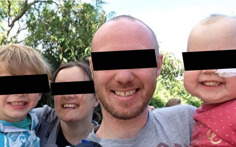 Lucy's brother Daniel, Lucy's mum Ciara, Lucy's dad Chris, and Lucy.