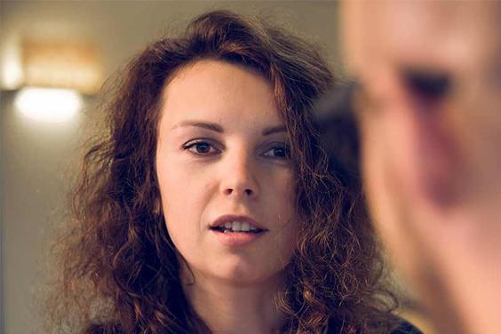 View of Olga Iatsenko over someone's shoulder