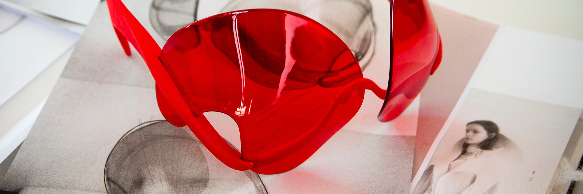 red Dávid Ring's 3D-printed luxury glasses