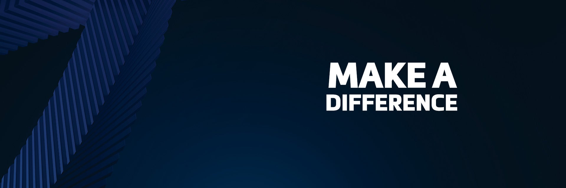 Blue background with the text "Make a difference"
