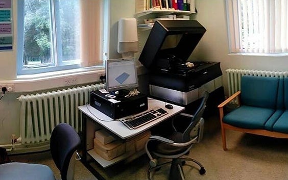 3D printing lab in North Manchester General Hospital, UK