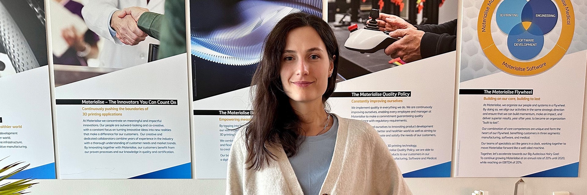 A picture of Viktoriia Titovchenko, Agile Coach and Software Team Leader, at Materialise Ukraine