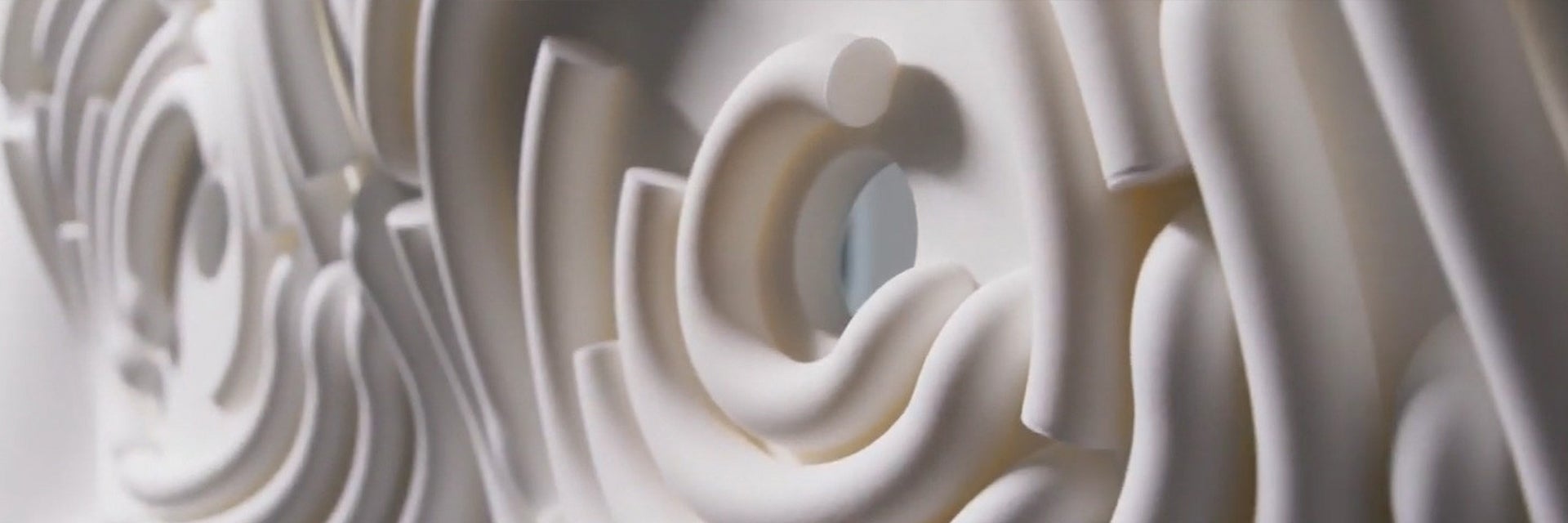 Close-up view of 3D-printed acoustics panels