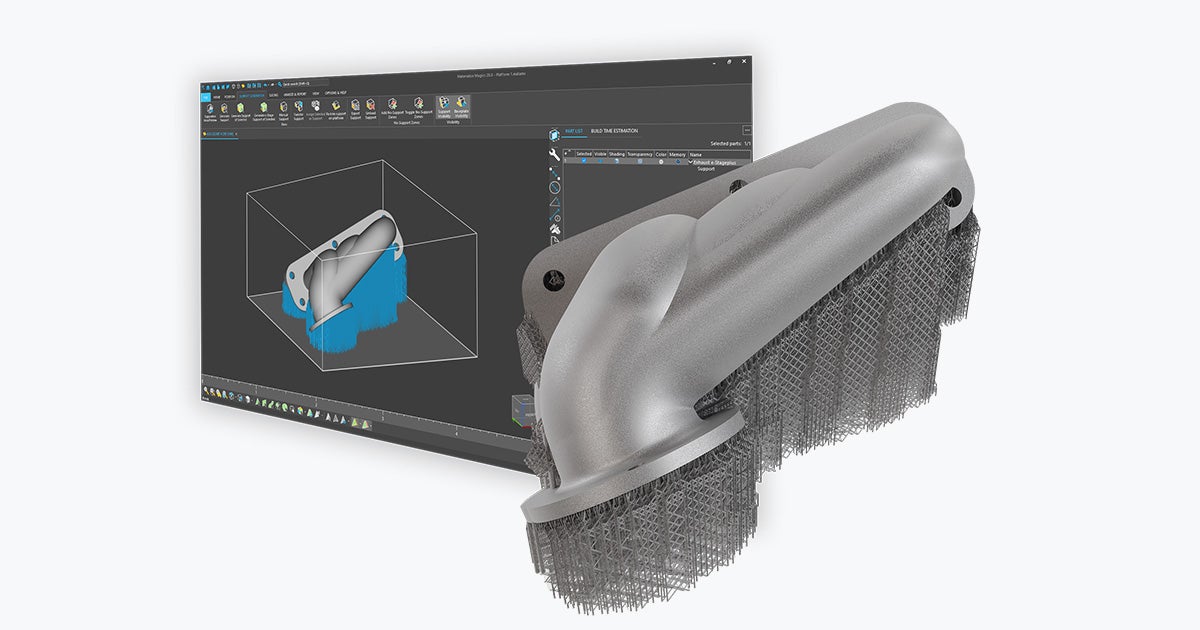 Materialise e-Stage for Metal | Magics Support Generation Module