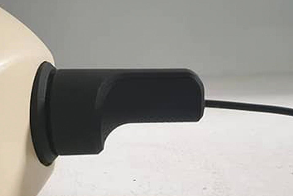 Close-up of ARI&#x27;s 3D-printed power connection