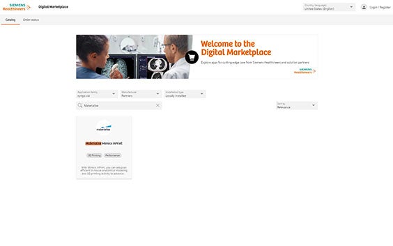 Écran de connexion du logiciel Siemens
