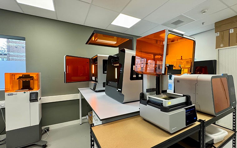 Various 3D printers within Radbound UMC's 3D lab