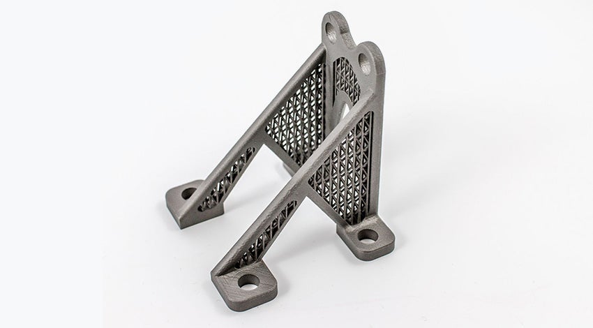 Lightweight metal part with lattice structures