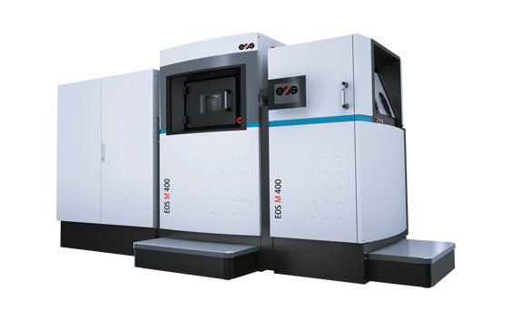 External view of the EOS M 400 3D printer on a white background