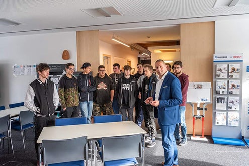 Lehrlinge Gutenberg Innerhofer Besuch