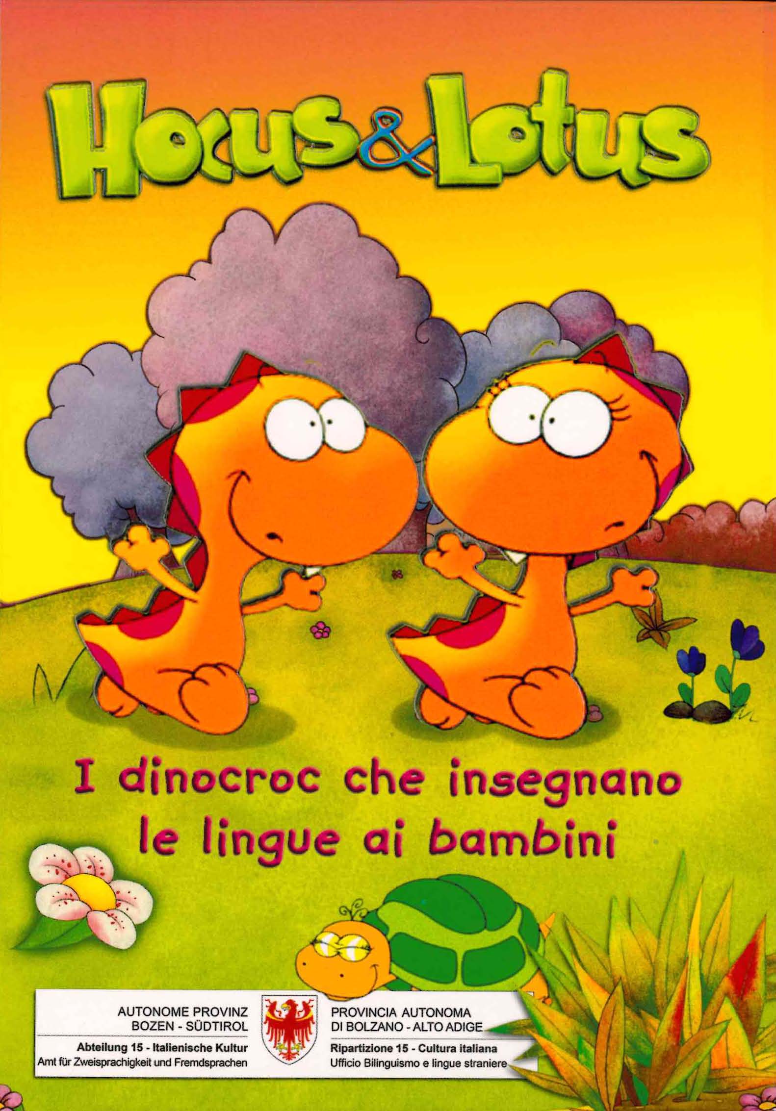 Hocus & Lotus Dinocroc che insegnano le lingue ai bambini 