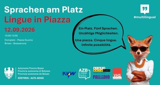 Sprachen am Platz/ Lingue in Piazza am 12.09.2026 in Brixen