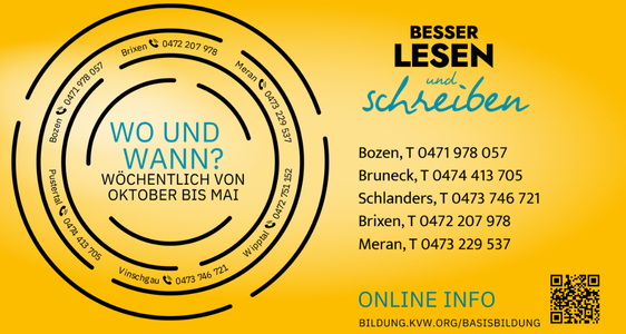 Fünf Unterstützungsstellen in ganz Südtirol 