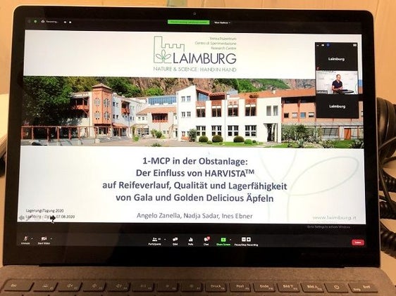Die Lagerungstagung 2020 fand erstmals digital statt und wurde aus den Studios der Messe Bozen übertragen. © Versuchszentrum Laimburg