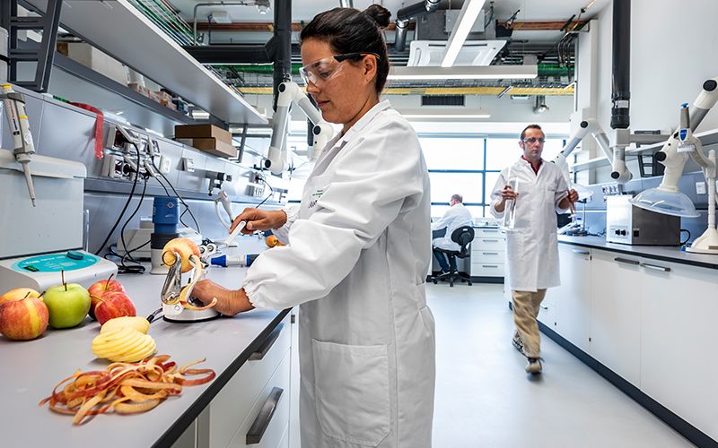 Abb. 1: Das Labor für Aromen und Metaboliten des Versuchszentrums Laimburg im NOI Techpark.  © Versuchszentrum Laimburg / ivo corrà