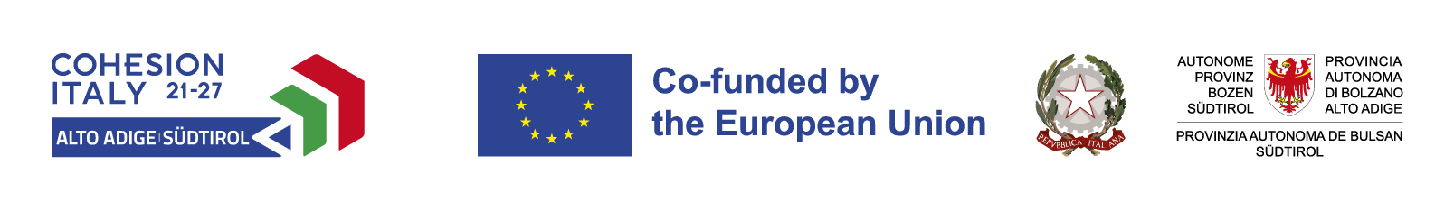 Logo of FESR-EFRE Cohesion Italy 21-27 Alto Adige Südtirol