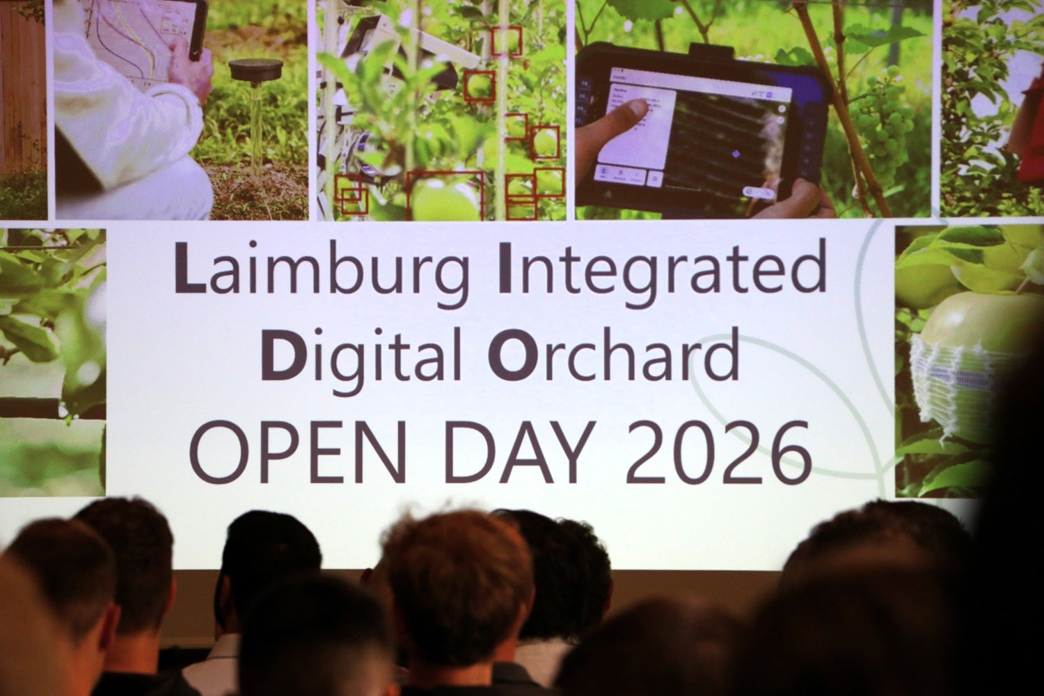 Fig. 1: Presentazioni in aula magna presso il Centro di Sperimentazione Laimburg durante l’Open Day LIDO 2026
© Laimburg Research Centre/Agnese Martinelli
