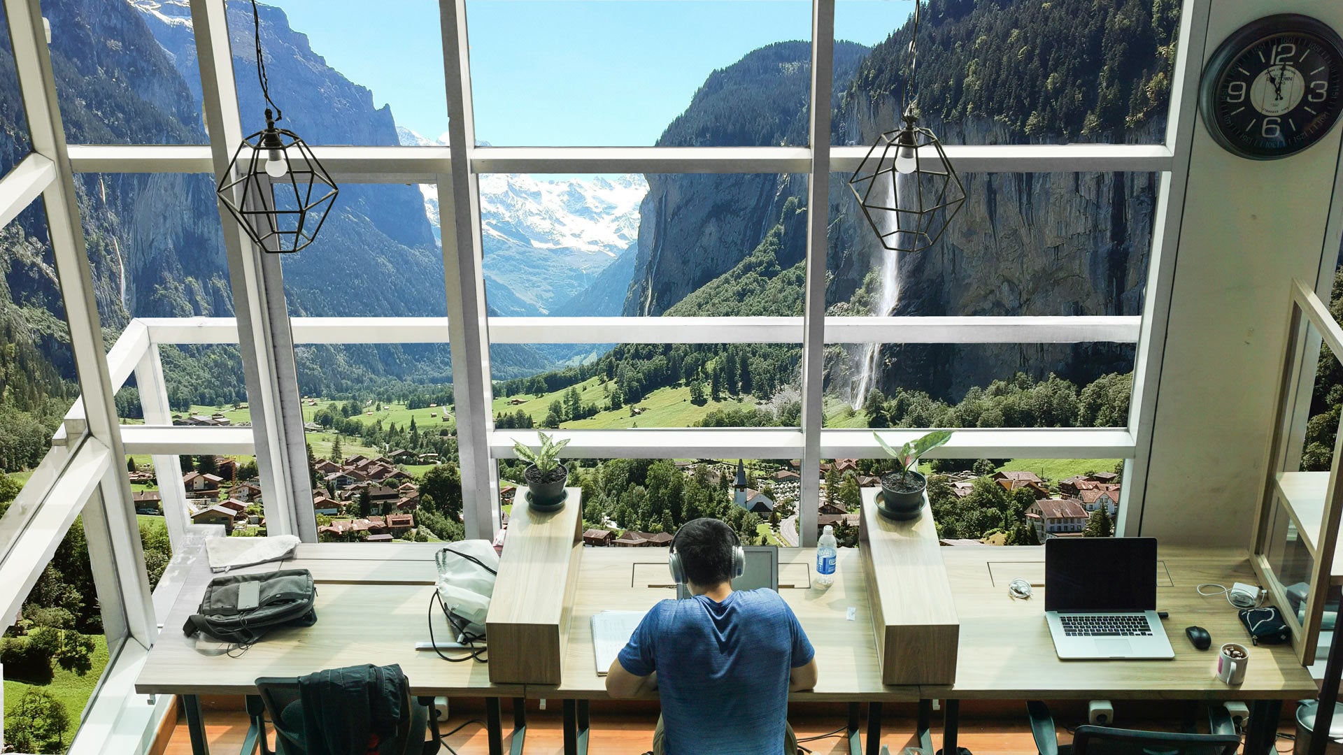 Coworking Ausblick in Lauterbrunnen - Jamatu