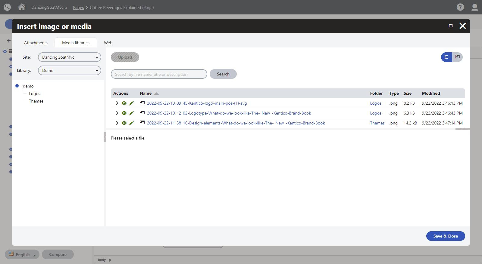 kentico media library refresh 7