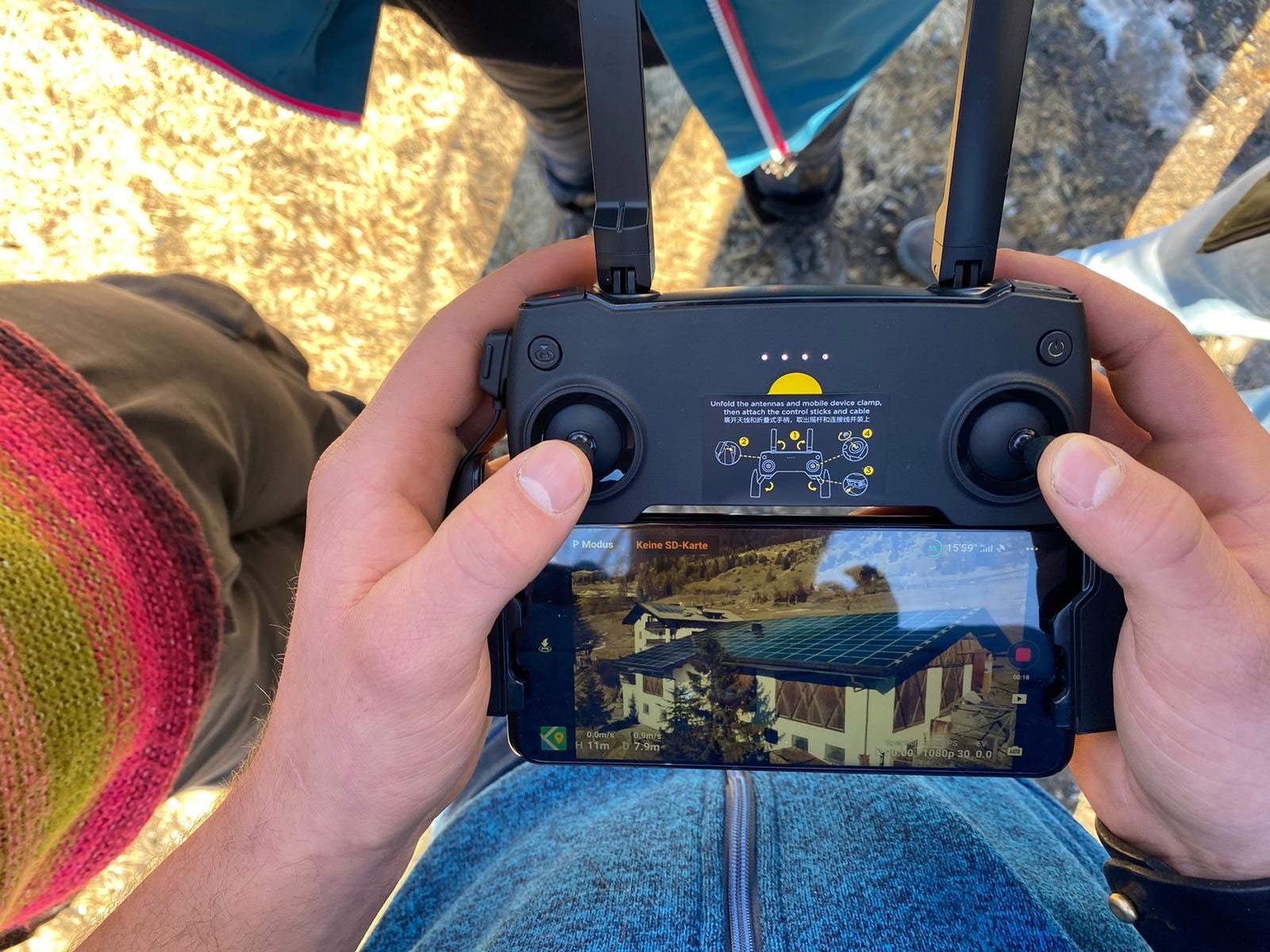 Arbeiten mit der Drohne