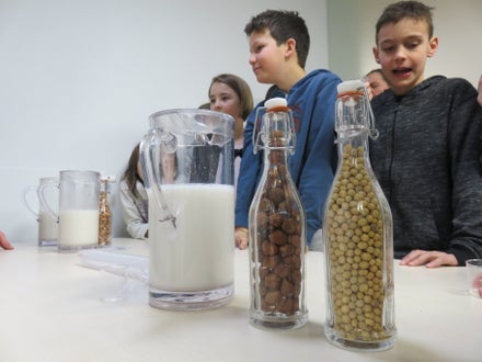 Milch und Schüler