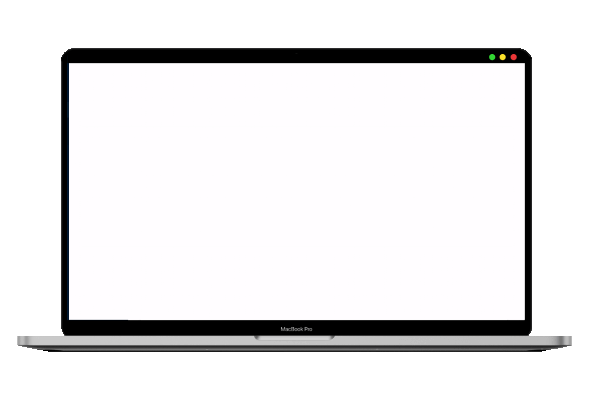 Laptop with realite logo animation