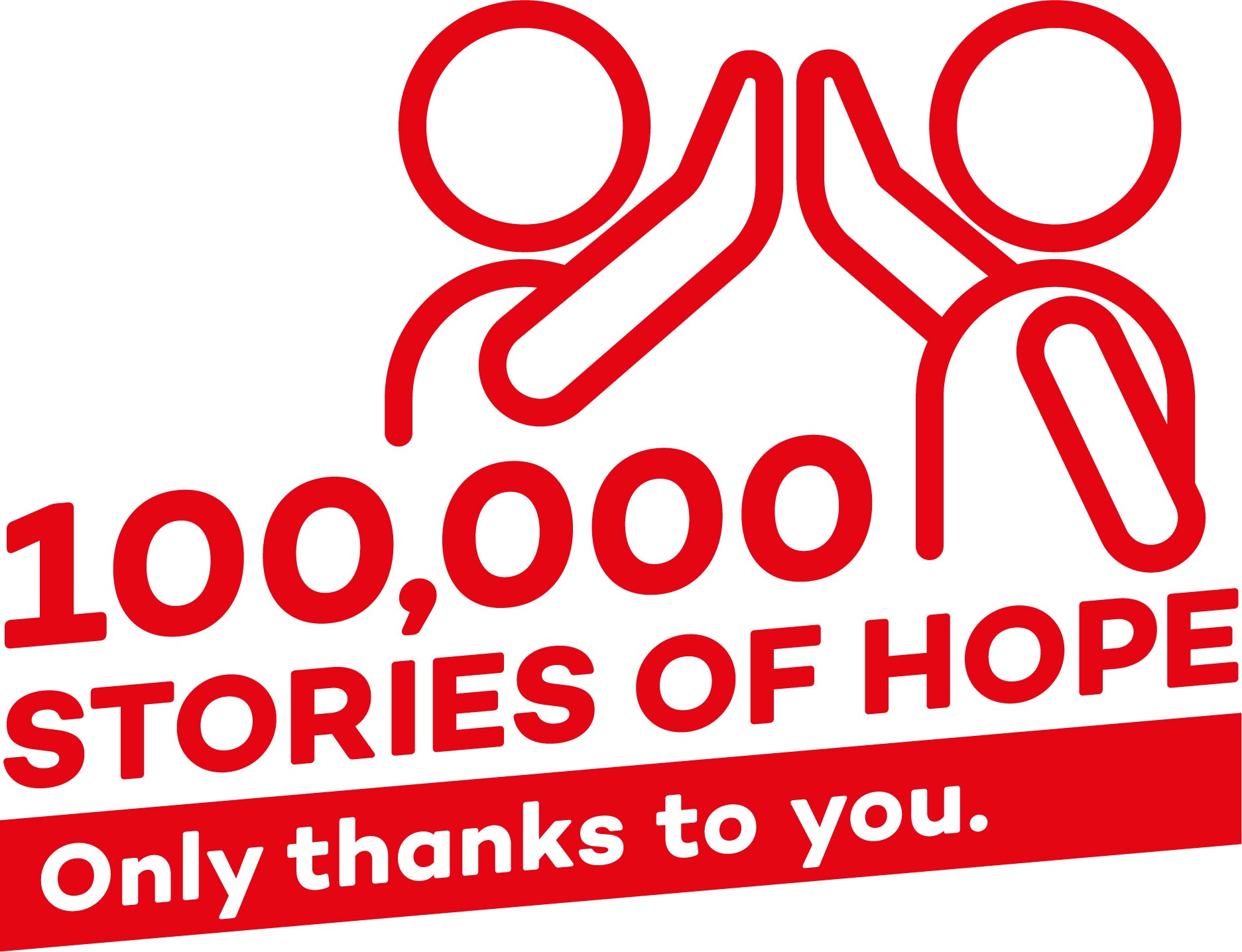 100,000 donors graphic