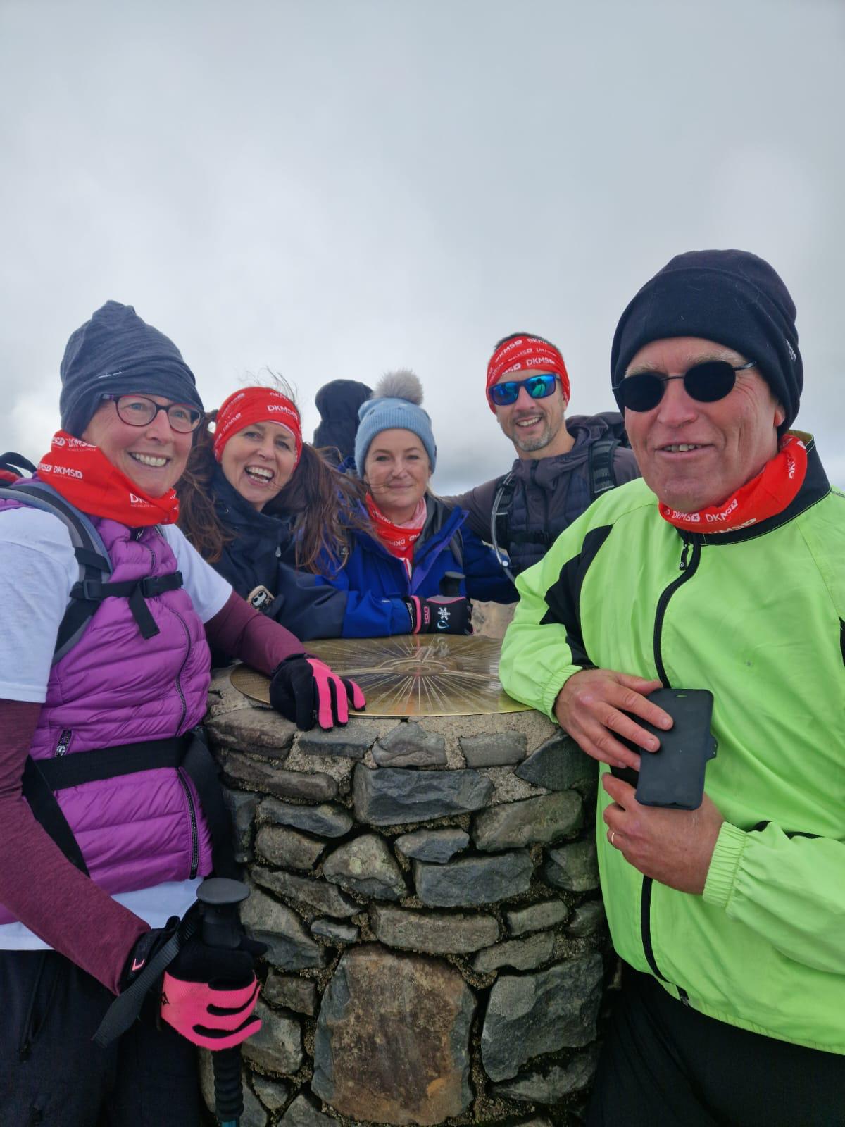 Claire Morgan-Hughes and friends out hiking