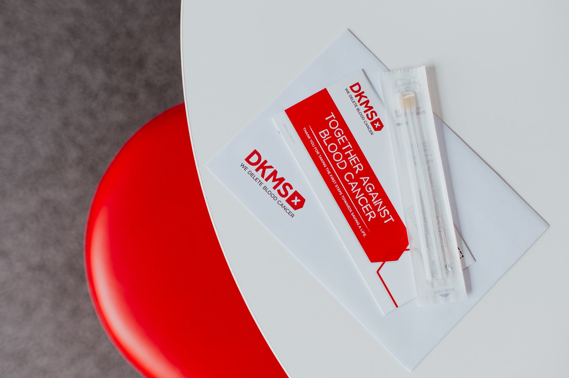 Swab kit on a table