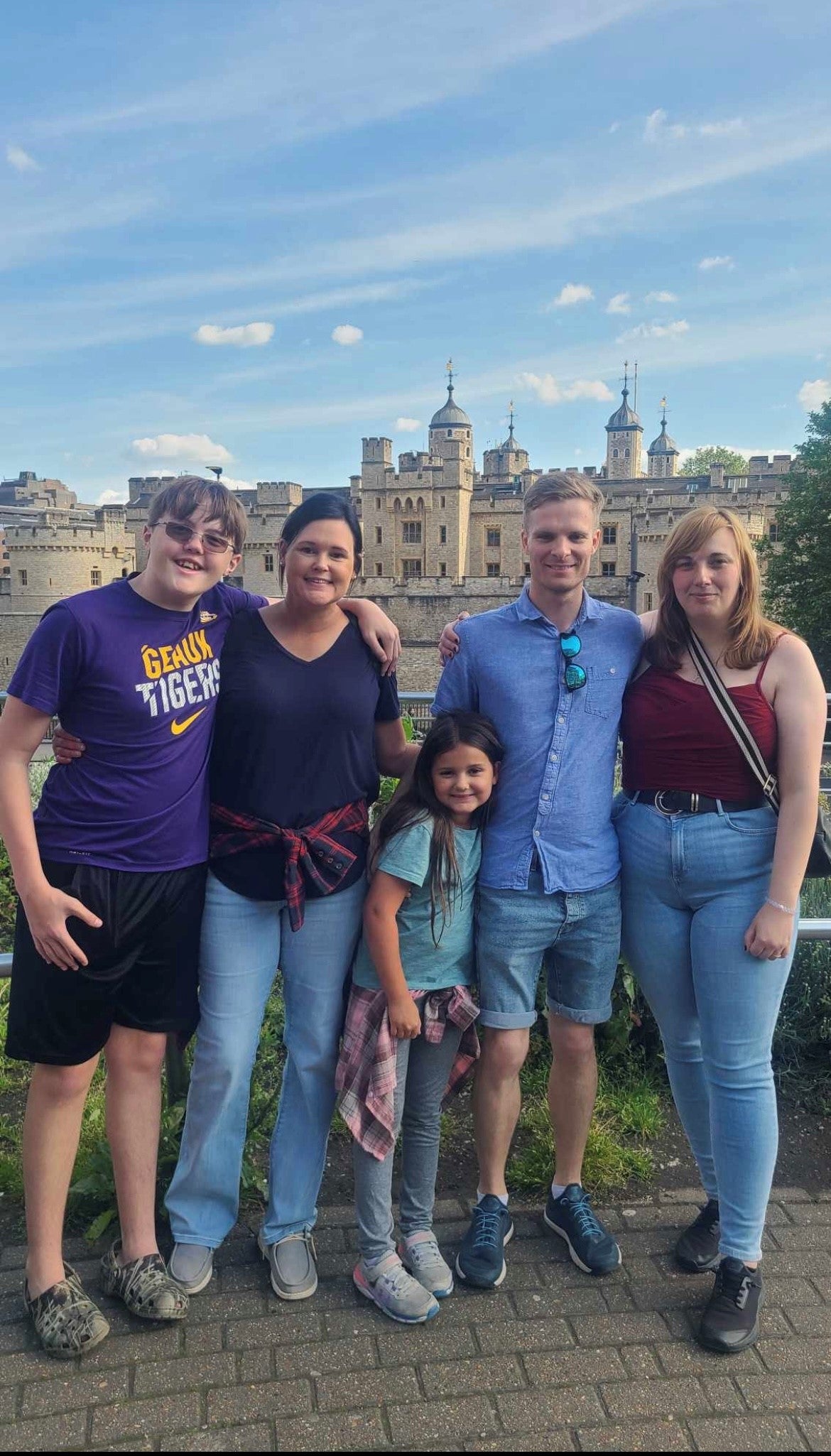 A family touring London
