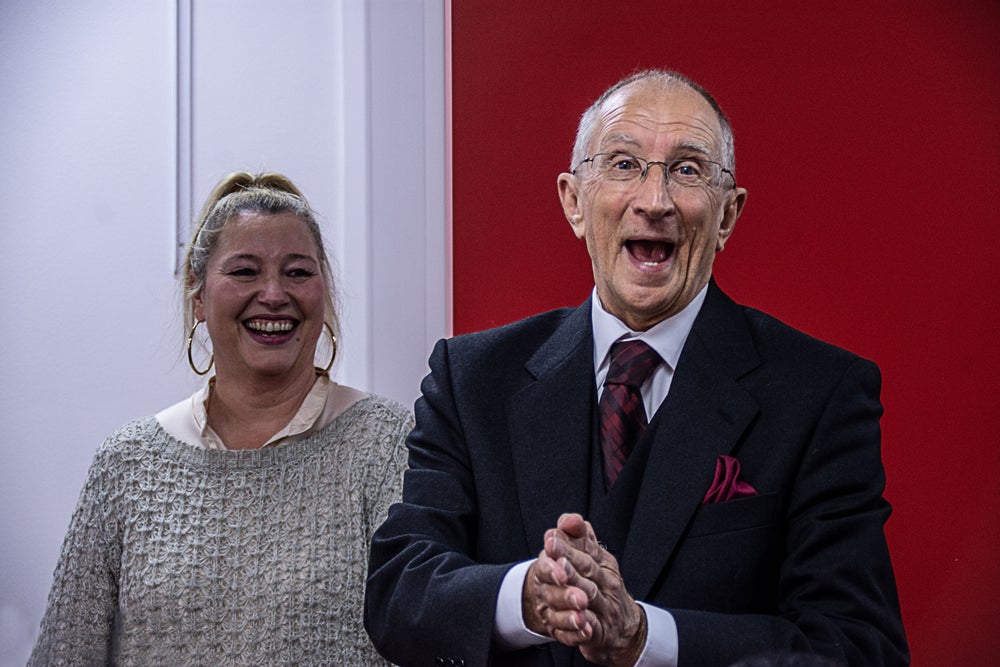 Ivor with DKMS UK Head of Fundraising Caroline Richardson