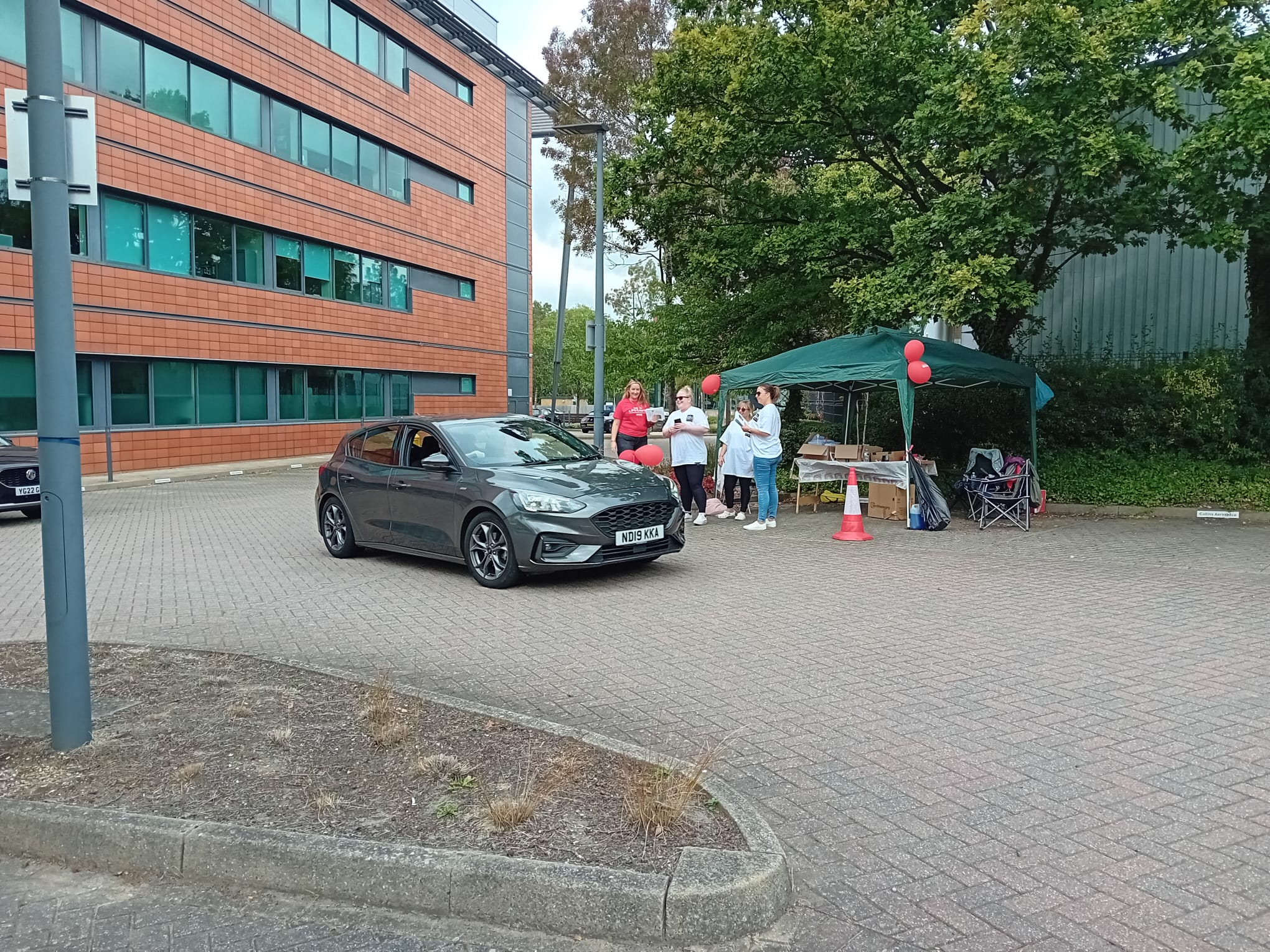 Arriving at the Crawley event