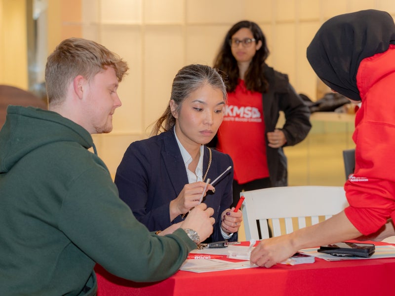 Dkms Events Tasneem inspires Leicester to sign up!