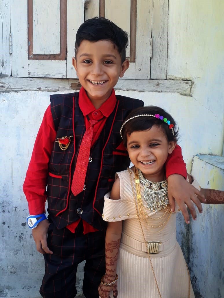 Jishan and his sister - his donor