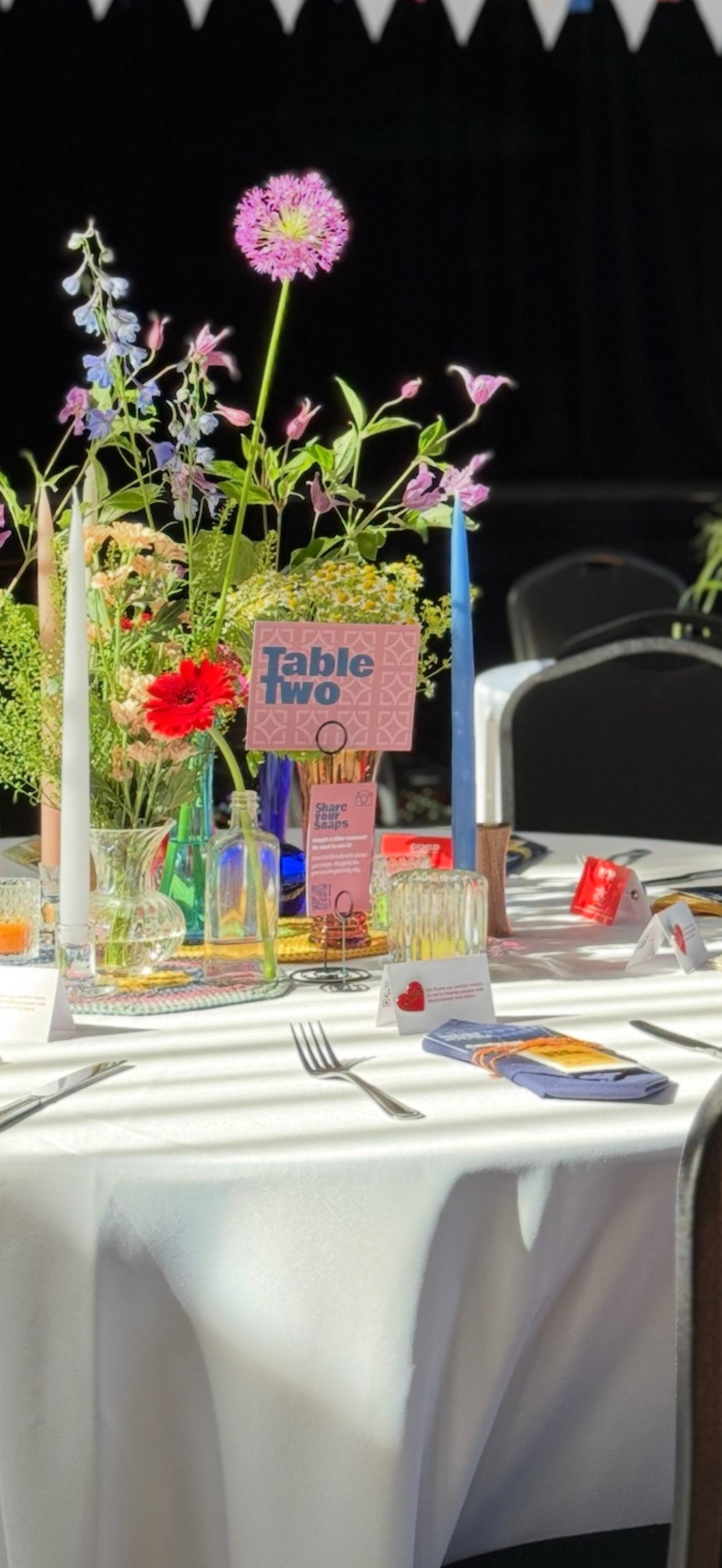Richard & Paul's wedding favours - table arrangement