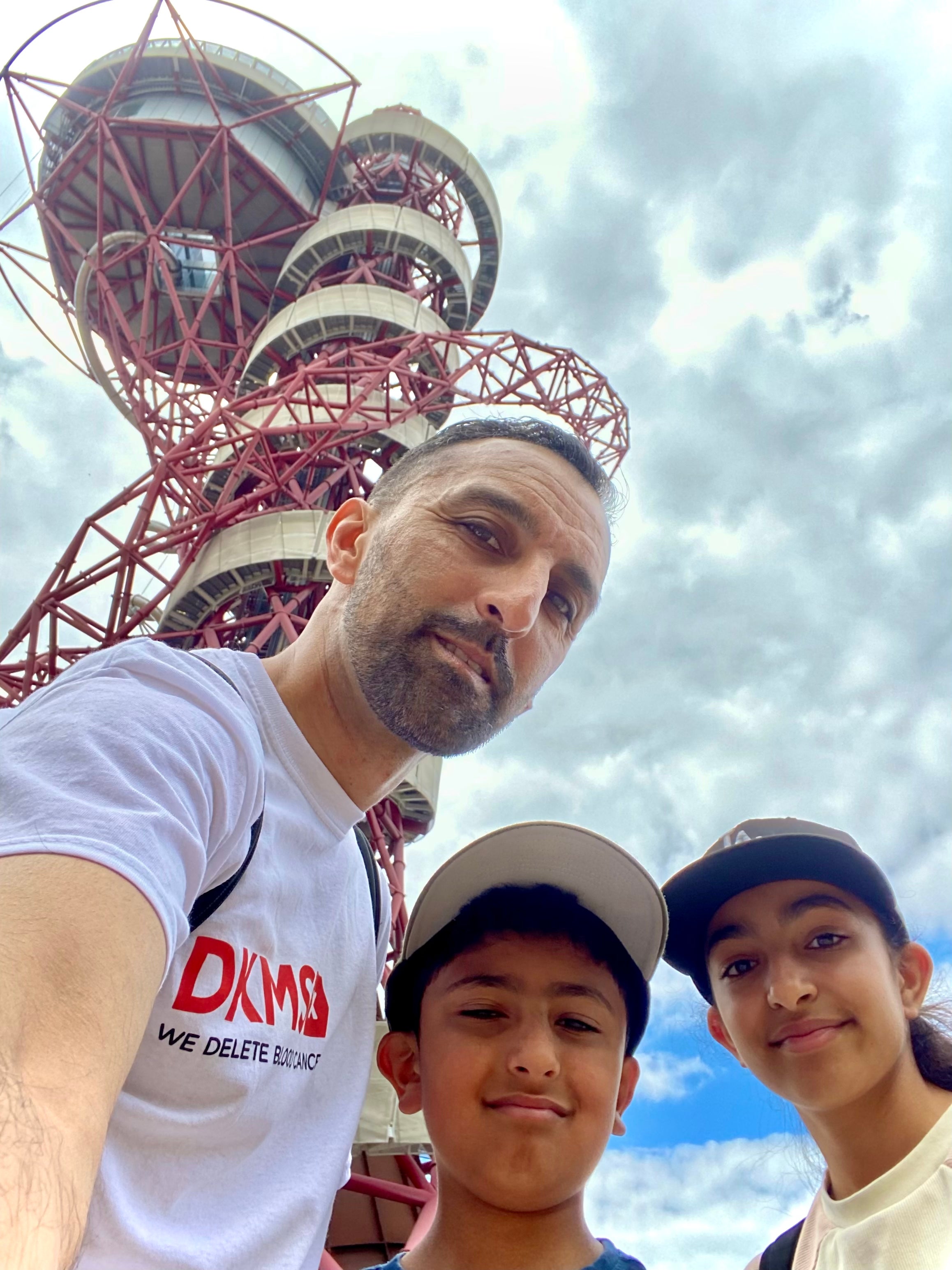 Gilly with his nephew and niece