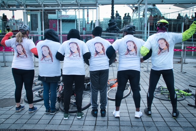 Supporters complete Spinoff@3 charity cycle for Arya Lloyd (courtesy of June Niles from JB in the Sun photography)