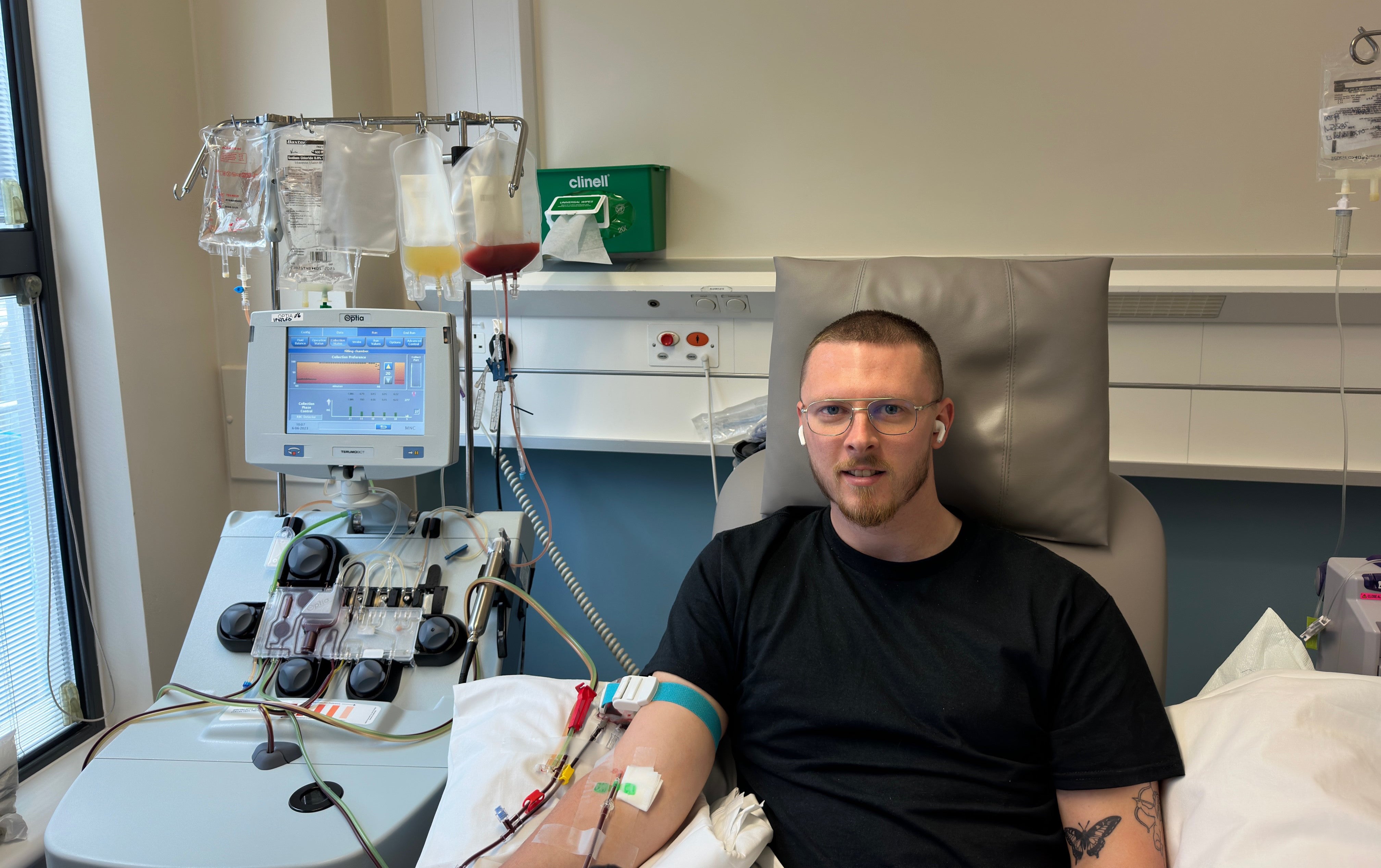 Joshua, first DKMS donor at The Christie