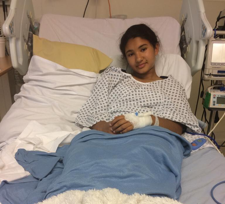 Arya in St Mary's Hospital in Paddington