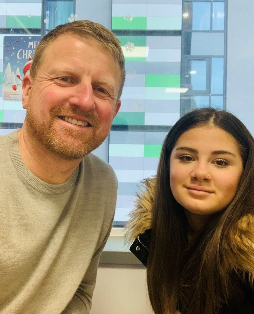 Isabelle and her dad Neil